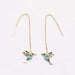 Glossy Arc Long Thread Tassel Drop Earrings - Kirijewels.com