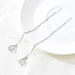 Glossy Arc Long Thread Tassel Drop Earrings - Kirijewels.com