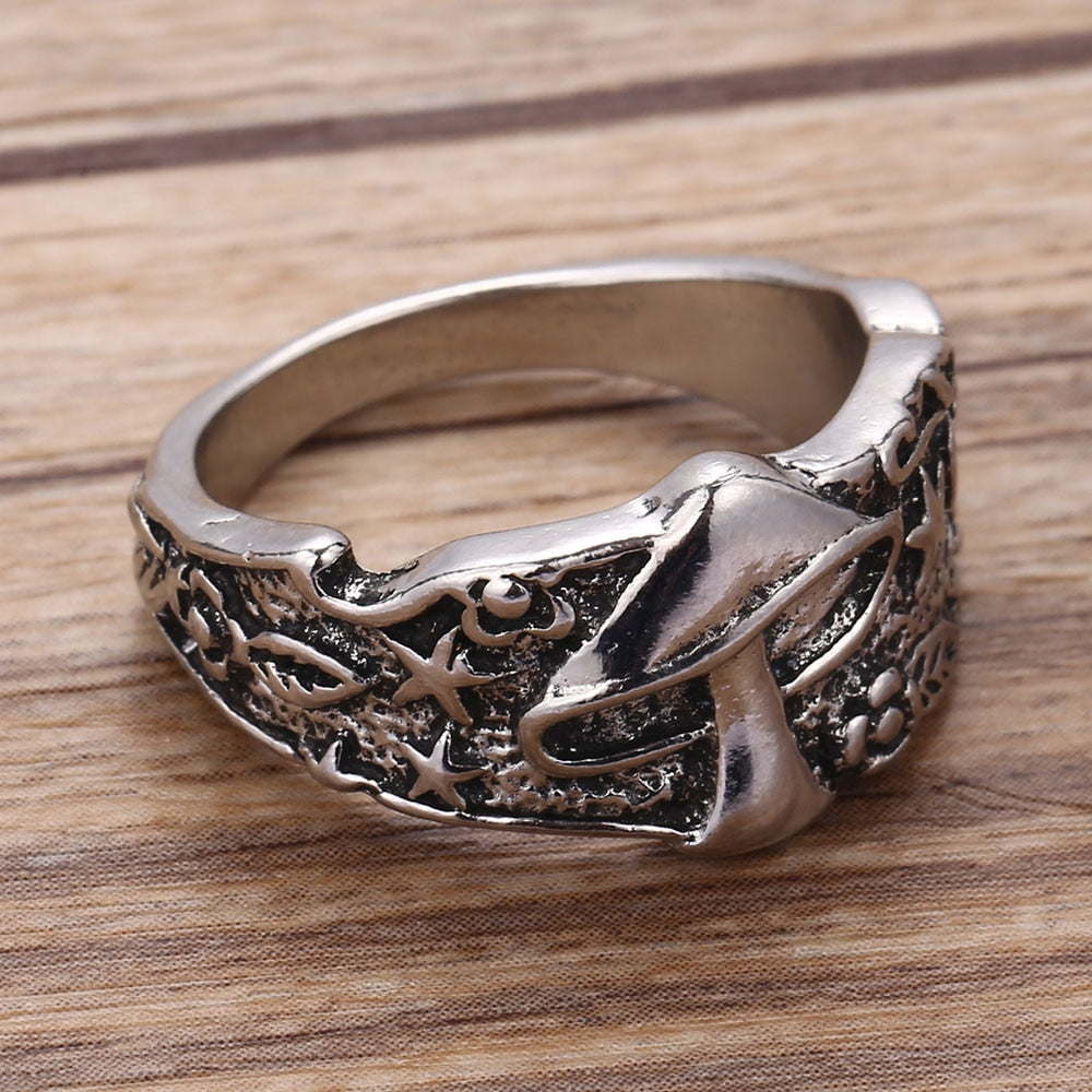 Vintage Bohemian Star Flower Wedding Ring