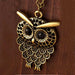 Free Antique Owl Necklace-Necklace-Kirijewels.com-Gold Plated Antique-Kirijewels.com