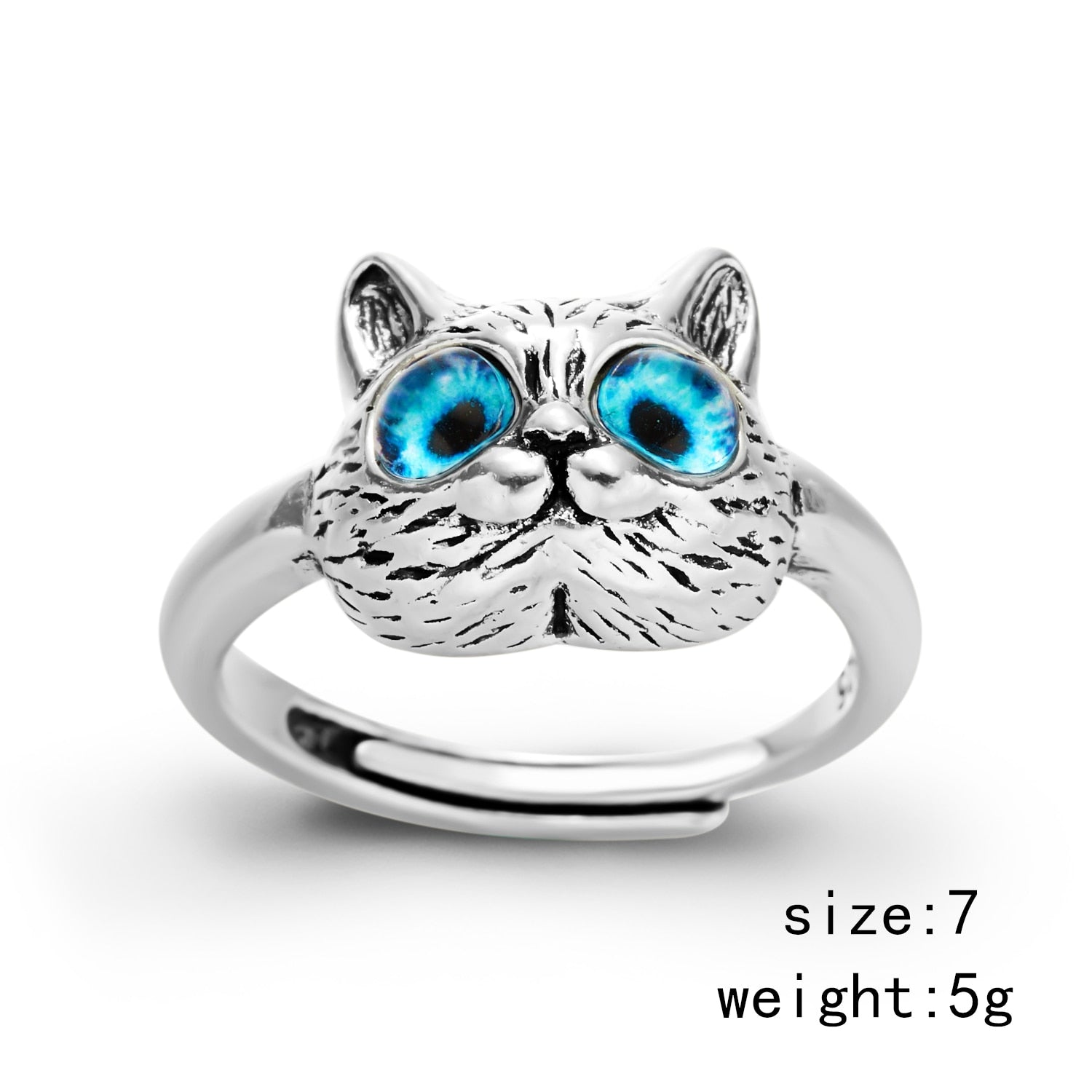 Gothic Vivid Adjustable Cat Ring