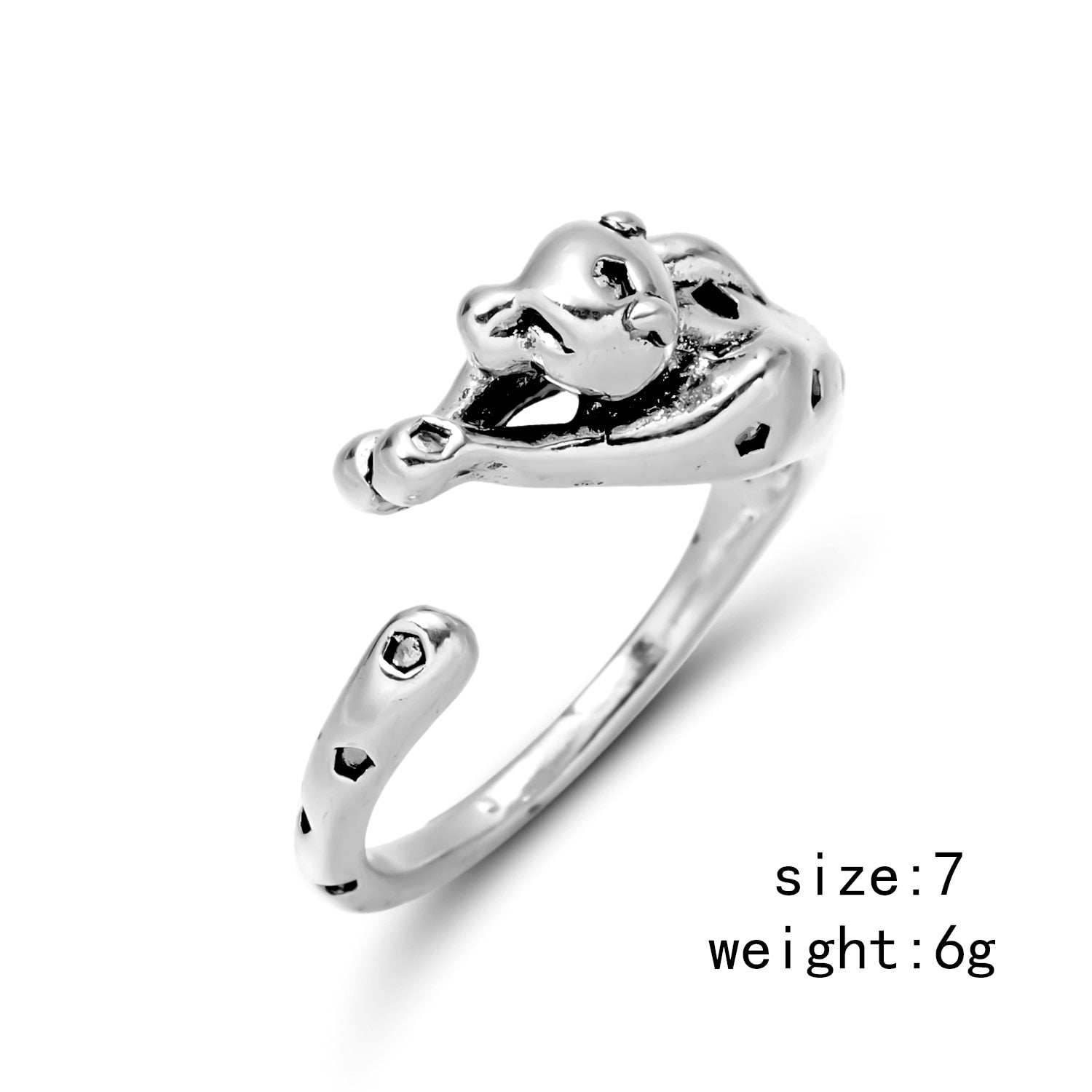 Gothic Vivid Adjustable Cat Ring