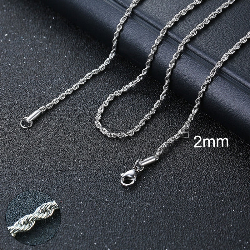 Amara Stainless Steel Curb-Link Chain Choker Necklace