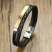 Vnox Personalized Leather Bracelet - Kirijewels.com