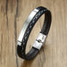 Vnox Personalized Leather Bracelet - Kirijewels.com