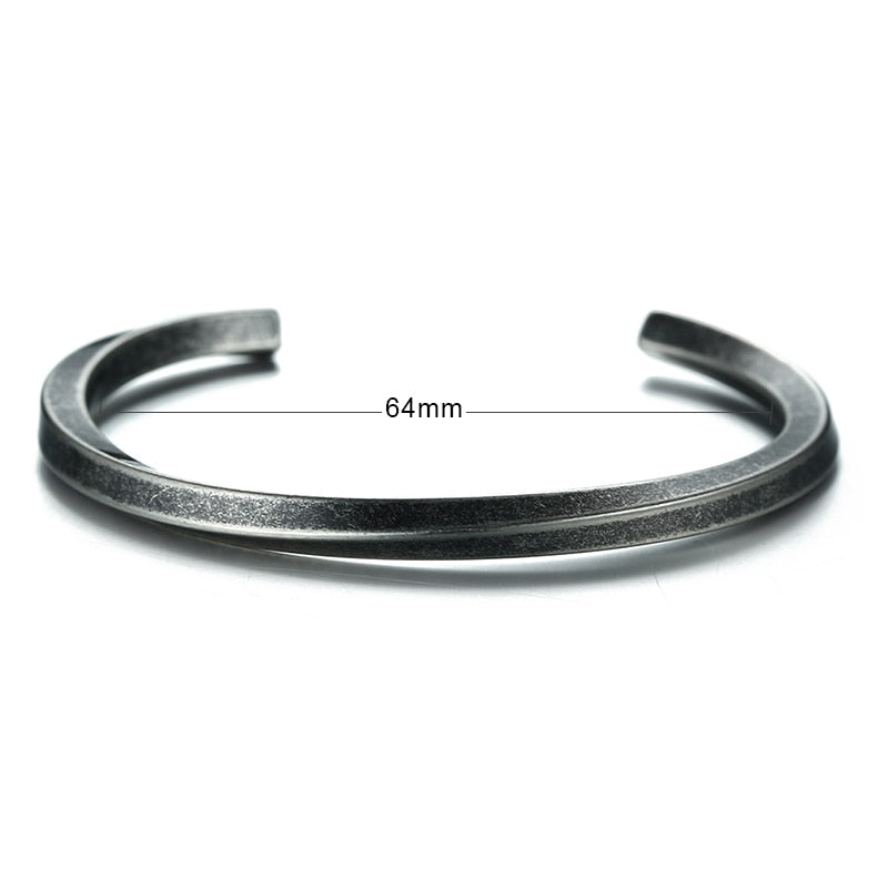 Mila Stainless Steel Twisted Cuff Bracelet
