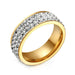 Crystal Cubic Zirconia Stainless Steel Wedding Ring-Rings-Kirijewels.com-6-White crystal-Kirijewels.com