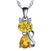 Free Silver Chain Cat Necklace-Necklace-Kirijewels.com-Yellow-Kirijewels.com