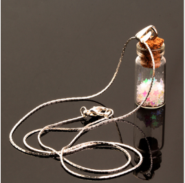 Wish Bottle Necklace-Necklace-Kirijewels.com-White-Kirijewels.com