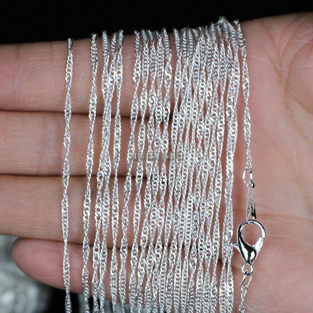 Eva Silver Plated Water Wave Chain Necklace