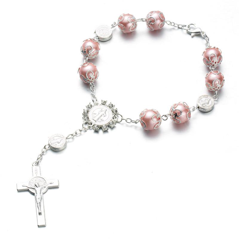 Sacred Heart Of Mary Cross Bracelet - Kirijewels.com