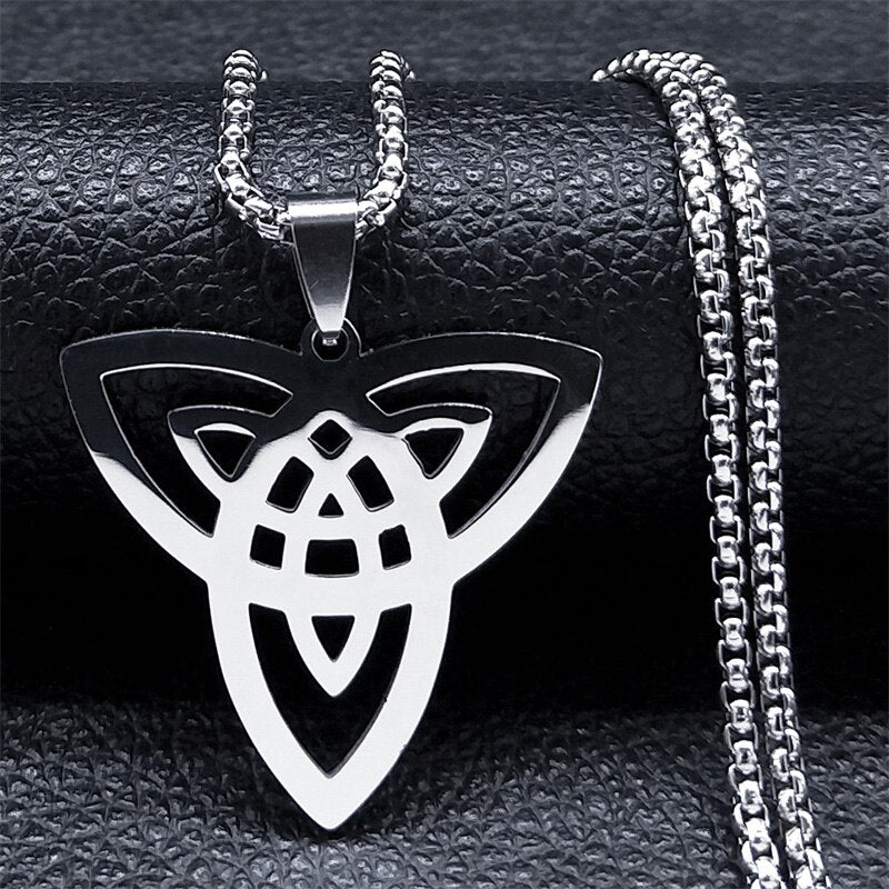 Irish Knot Witchcraft Stainless Steel Chain Necklace