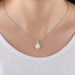 Birthday 925 Sterling Silver Opal Necklace - Kirijewels.com