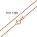 Authentic Sterling Silver Box Chain Necklace-Chain Necklaces-Kirijewels.com-Rose gold 3-40cm 16inch-Kirijewels.com
