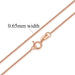Authentic Sterling Silver Box Chain Necklace-Chain Necklaces-Kirijewels.com-Rose gold-40cm 16inch-Kirijewels.com