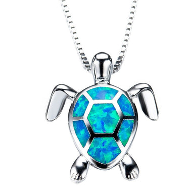 Valentine Memory Projection Opal Turtle Necklace - Kirijewels.com