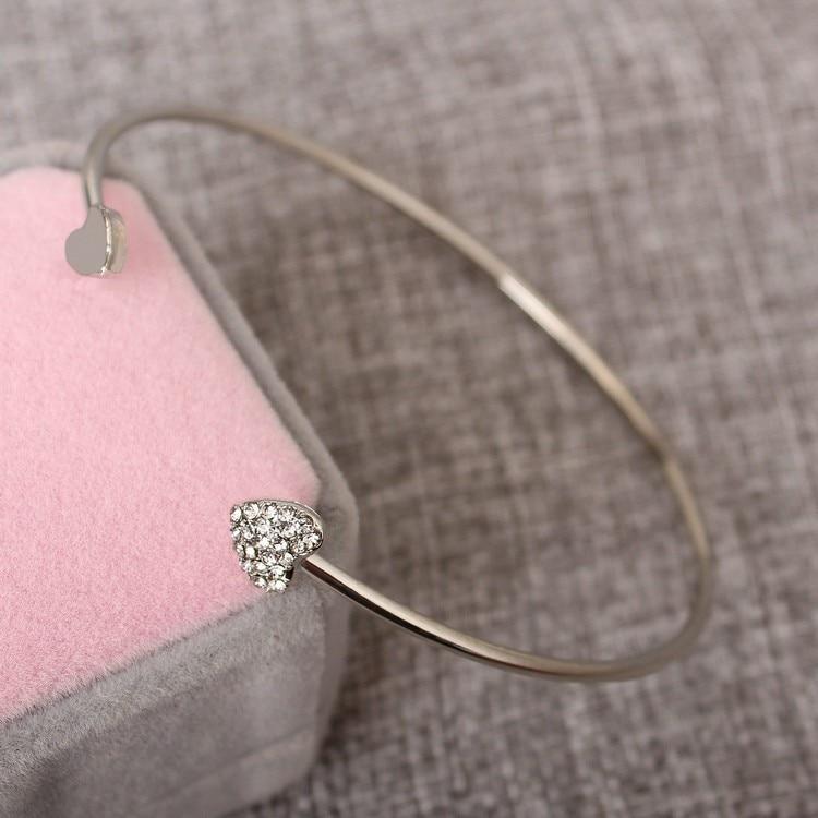 Bridal Wedding Crystal Heart Charm Bracelet - Kirijewels.com