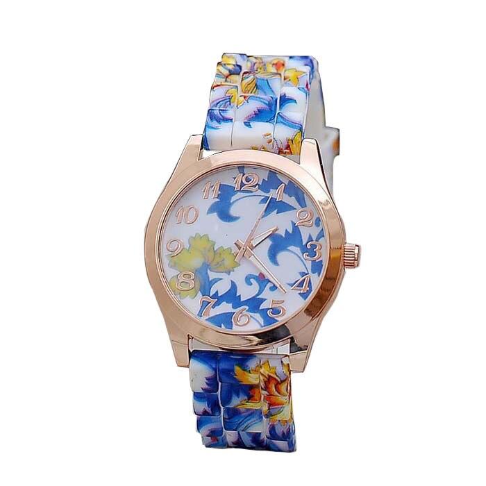 Silicone Printed Flower Wrist Watch - Kirijewels.com