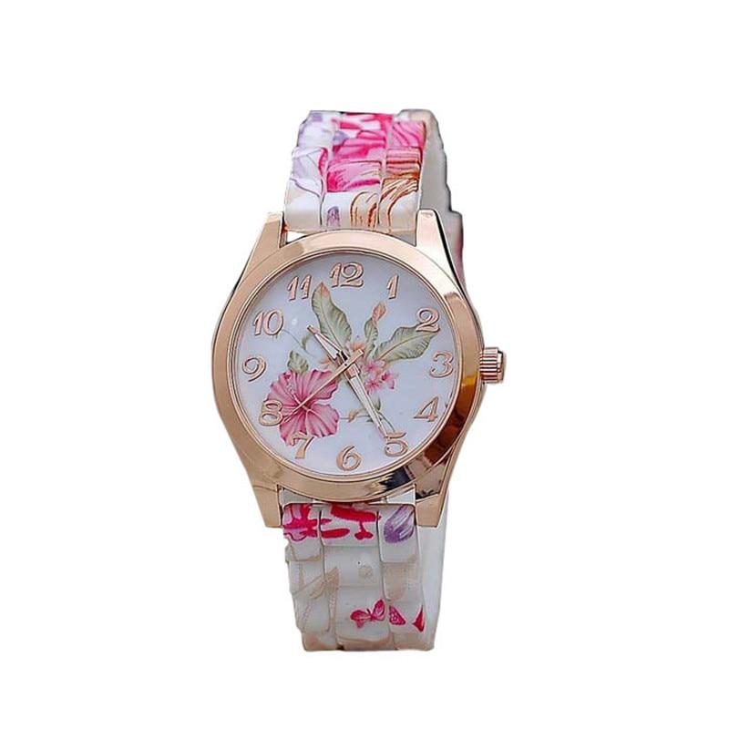 Silicone Printed Flower Wrist Watch - Kirijewels.com