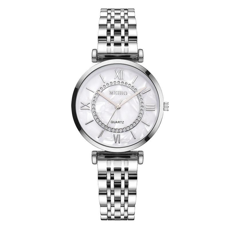 Rosa Diamond Stainless Steel Mesh Watch - Kirijewels.com