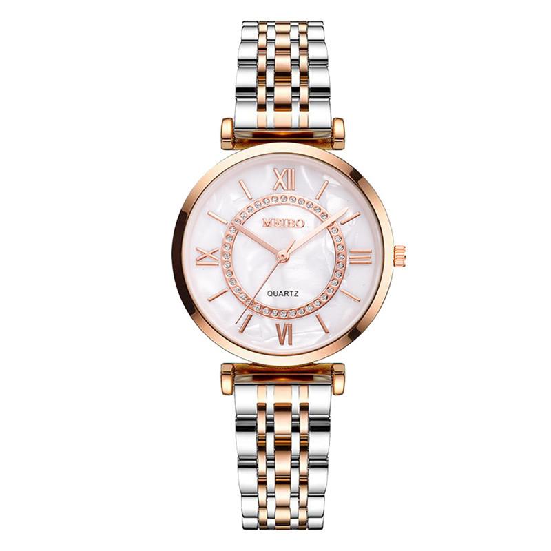 Stainless Steel Diamond Mesh Strap Watch