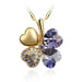 Four Hearts Necklace-Necklace-Kirijewels.com-gold purple-Kirijewels.com