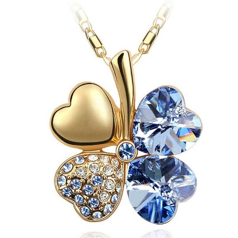 Four Hearts Necklace-Necklace-Kirijewels.com-silver white-Kirijewels.com