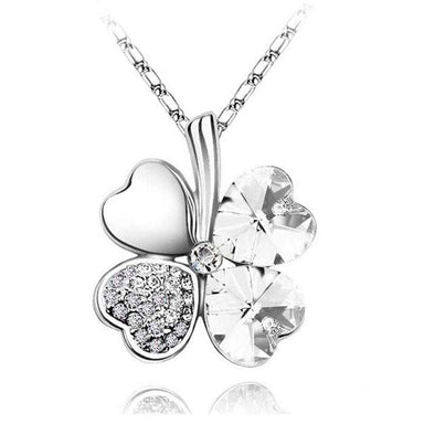 Four Hearts Necklace-Necklace-Kirijewels.com-silver white-Kirijewels.com