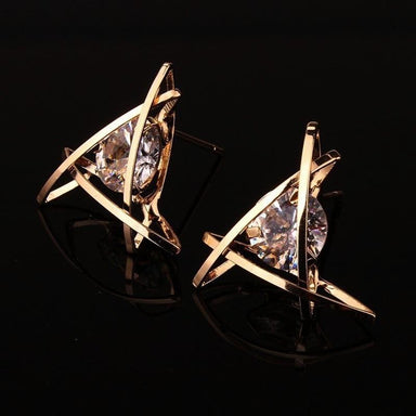 Hollow Square Zircon Banquet Earrings - Kirijewels.com