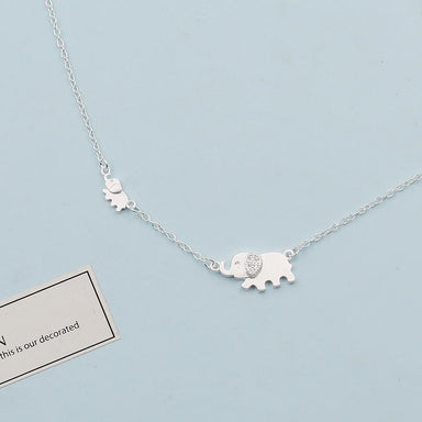 Pambadi 925 Sterling Silver Elephant Necklace - Kirijewels.com