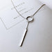 Circle Strip 925 Sterling Silver Chain Necklace - Kirijewels.com