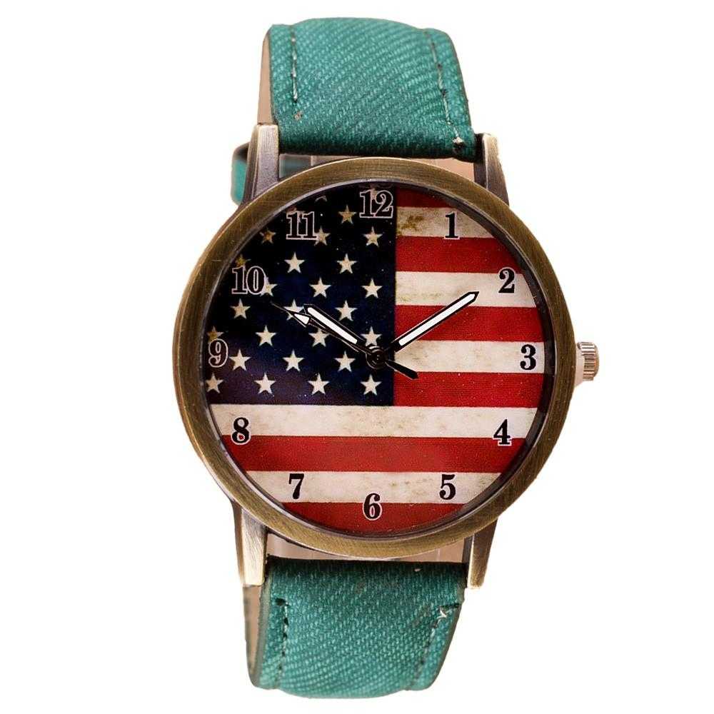 Free American Flag Watch-Watch-Kirijewels.com-Green-Kirijewels.com