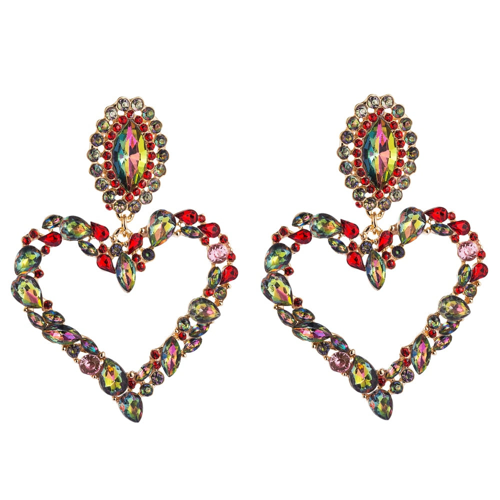 Water Drop Baroque Heart Earrings