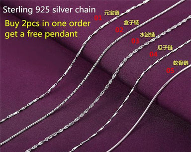 New Elegant Sterling Silver 925 Snake Chain Necklace-Necklaces & Pendants-Kirijewels.com-01-Silver-Kirijewels.com