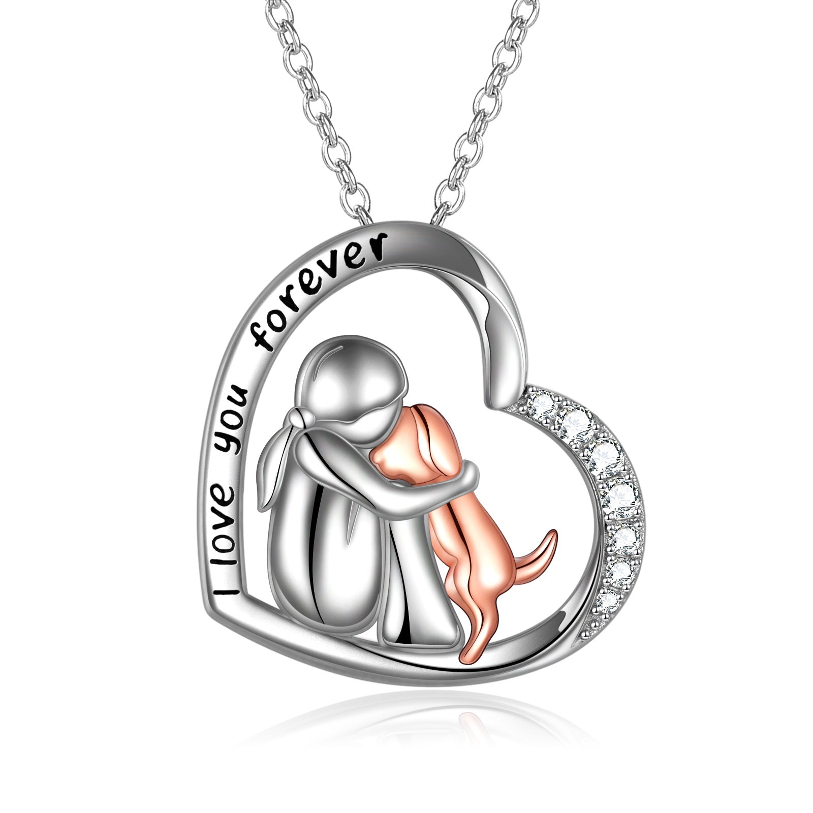 Sterling Silver Dog Lovers Memorial Necklace