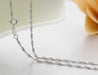 Genuine Sterling Silver Water Wave Chain Necklace-Chain Necklaces-Kirijewels.com-16in 40cm-Kirijewels.com