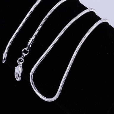 Allure Sterling Silver Snake Chain Necklace-Kirijewels.com-16inch silver-Silver-Kirijewels.com