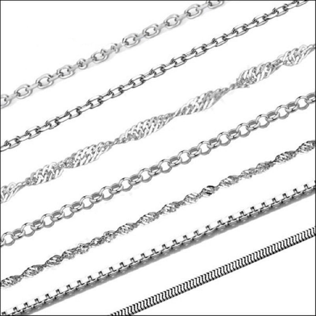 Amour Genuine 925 Sterling Silver Chain Necklace