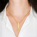 Eva Engraved Vertical Bar Necklace - Kirijewels.com