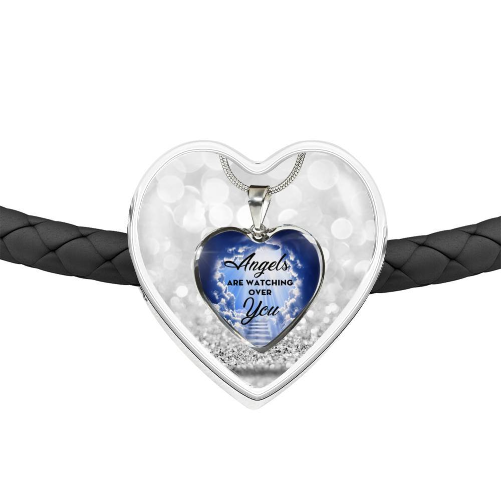 Double Heart Blue Angel Heart Wing Bracelet | Kirijewels.com
