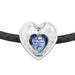 Double Heart Blue Angel Heart Wing Bracelet | Kirijewels.com