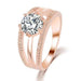 Austrian Crystal Flower Engagement Ring-Rings-Kirijewels.com-6-Gold-Kirijewels.com