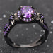 Charming Stone Flower Engagement Ring-Rings-Kirijewels.com-10-Purple-Kirijewels.com