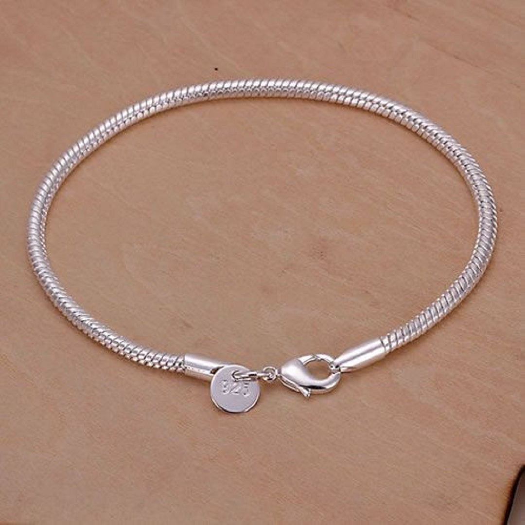 New Elegant Sterling Silver Bracelet Chain