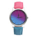 Leather Band Rainbow Wrist Watch-Women's Watches-Kirijewels.com-red & light blue-Kirijewels.com