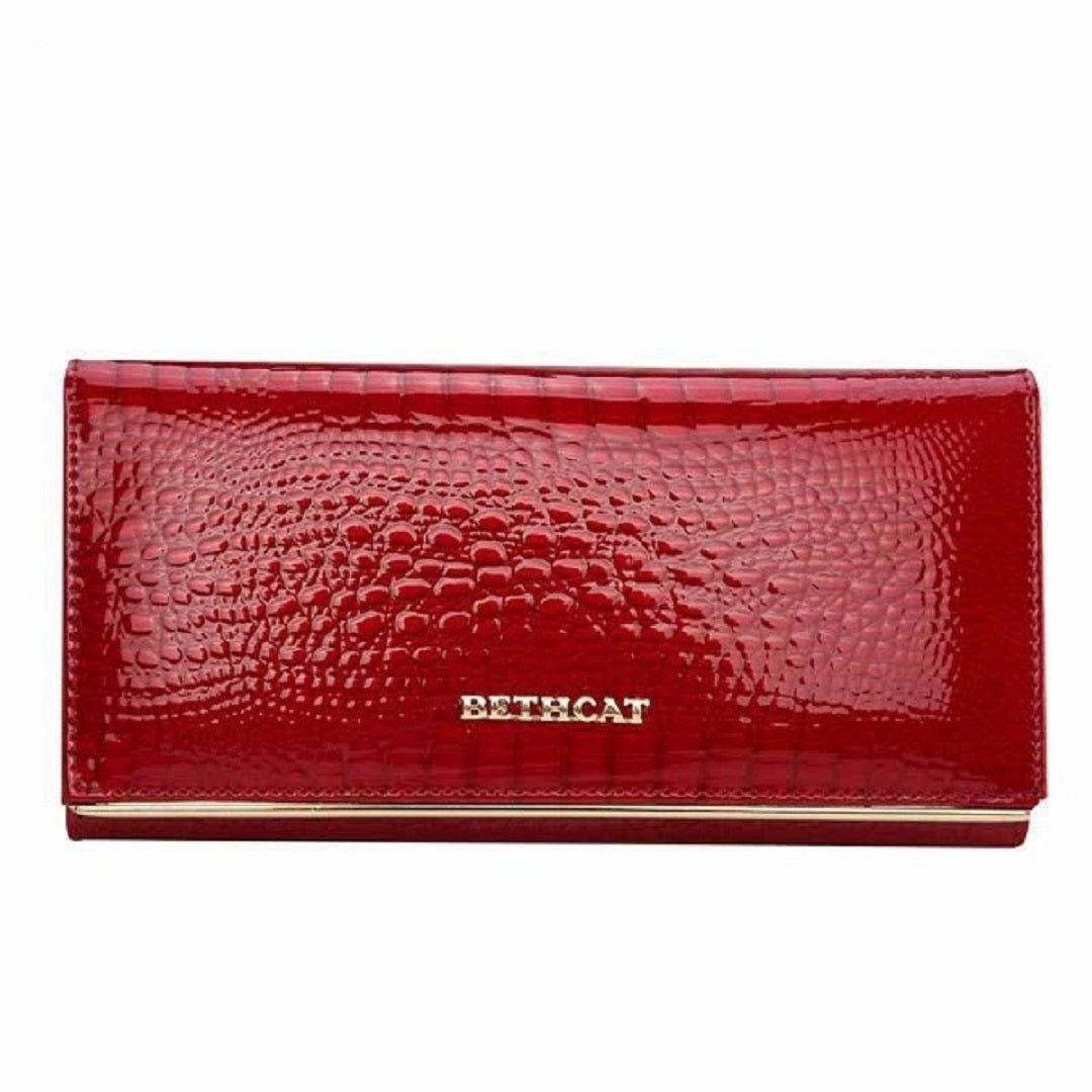 Polyester Rouge Wallet Polyester Genuine Leather Wallet — Kirijewels.com