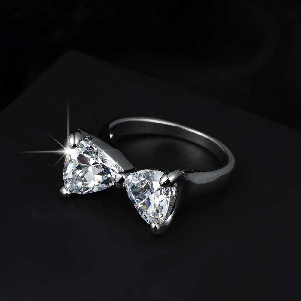 Austrian Crystal Finger Bow Zircon Engagement Ring/2-Ring-Kirijewels.com-6-gold-Kirijewels.com