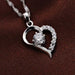 Silver Plated Cubic Zirconia Love Heart Necklace-Necklace-Kirijewels.com-Kirijewels.com