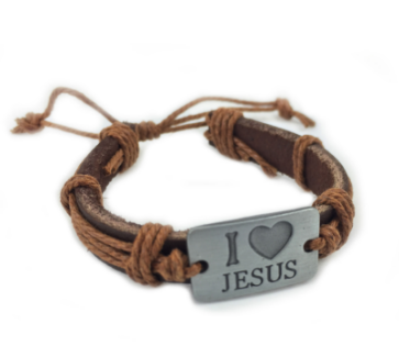 Jesus Leather Bracelet-Bracelet-Kirijewels.com-Grey-Kirijewels.com