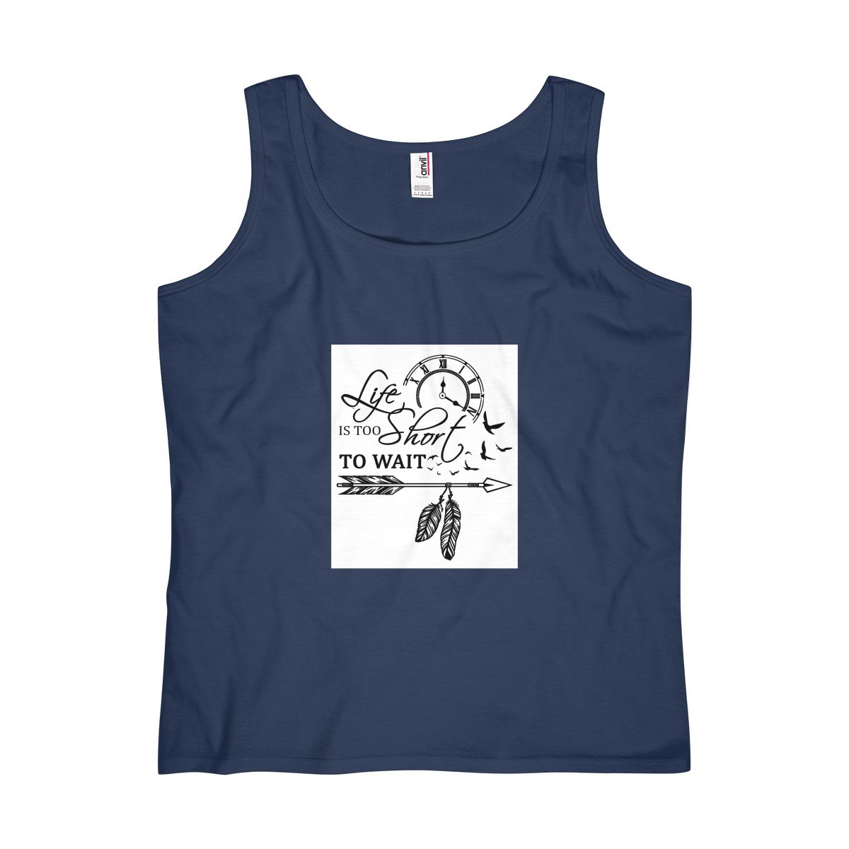 Women's Lightweight Tank T-shirt-Tank Top-Printify-Navy-S-Kirijewels.com